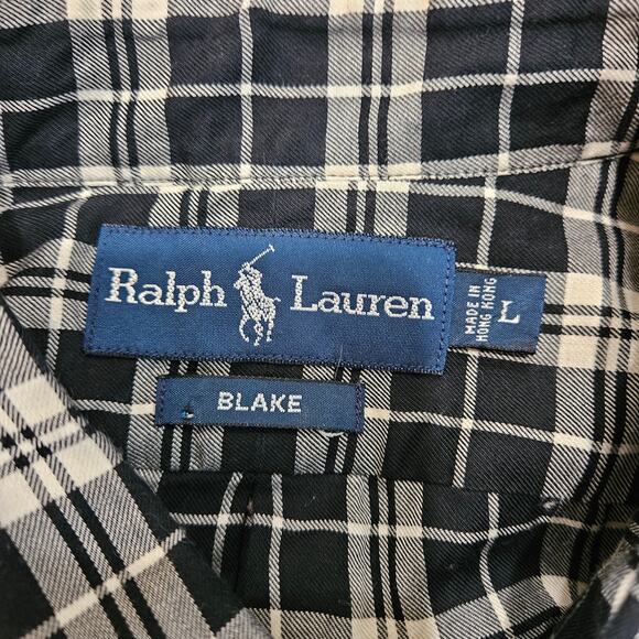 Ralph‎ Lauren Men's Large Blake Black & White Button Down Shirt - Picture 4 of 7
